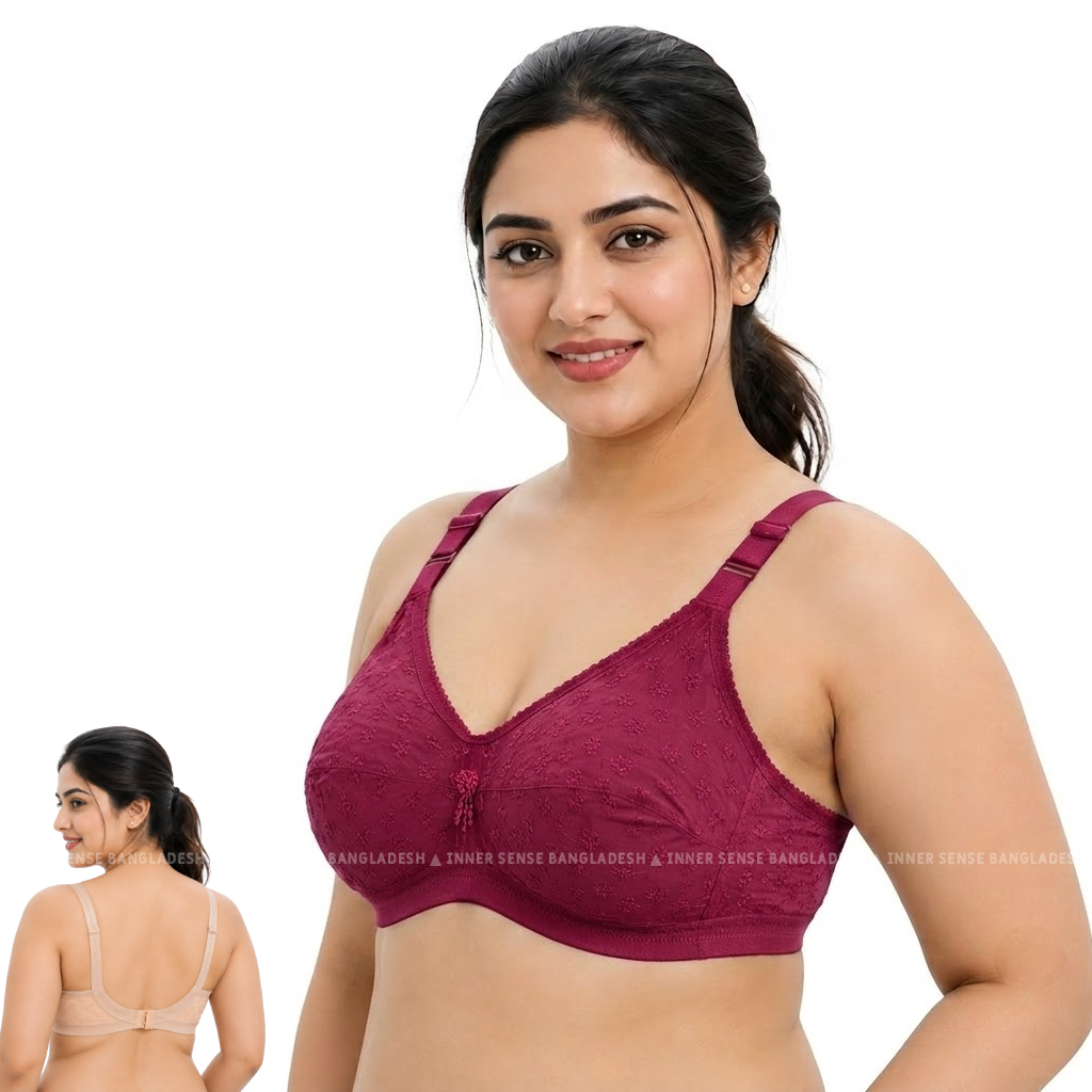 LikeMe ASHA Chicken Bra (2 Hook Edition) | Cotton Fabric | Full Cup Comfort | Everyday Support | KB260703A187