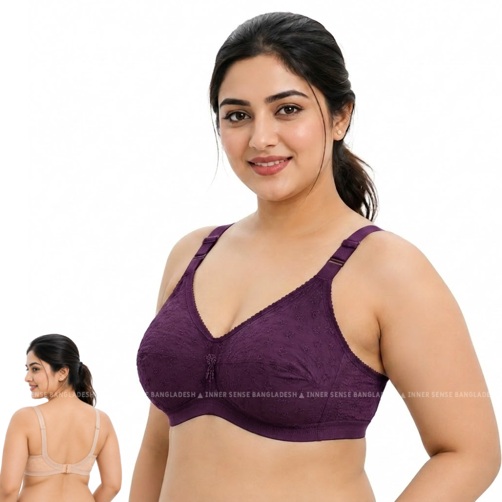 LikeMe ASHA Chicken Bra (2 Hook Edition) | Cotton Fabric | Full Cup Comfort | Everyday Support | KB260703A187