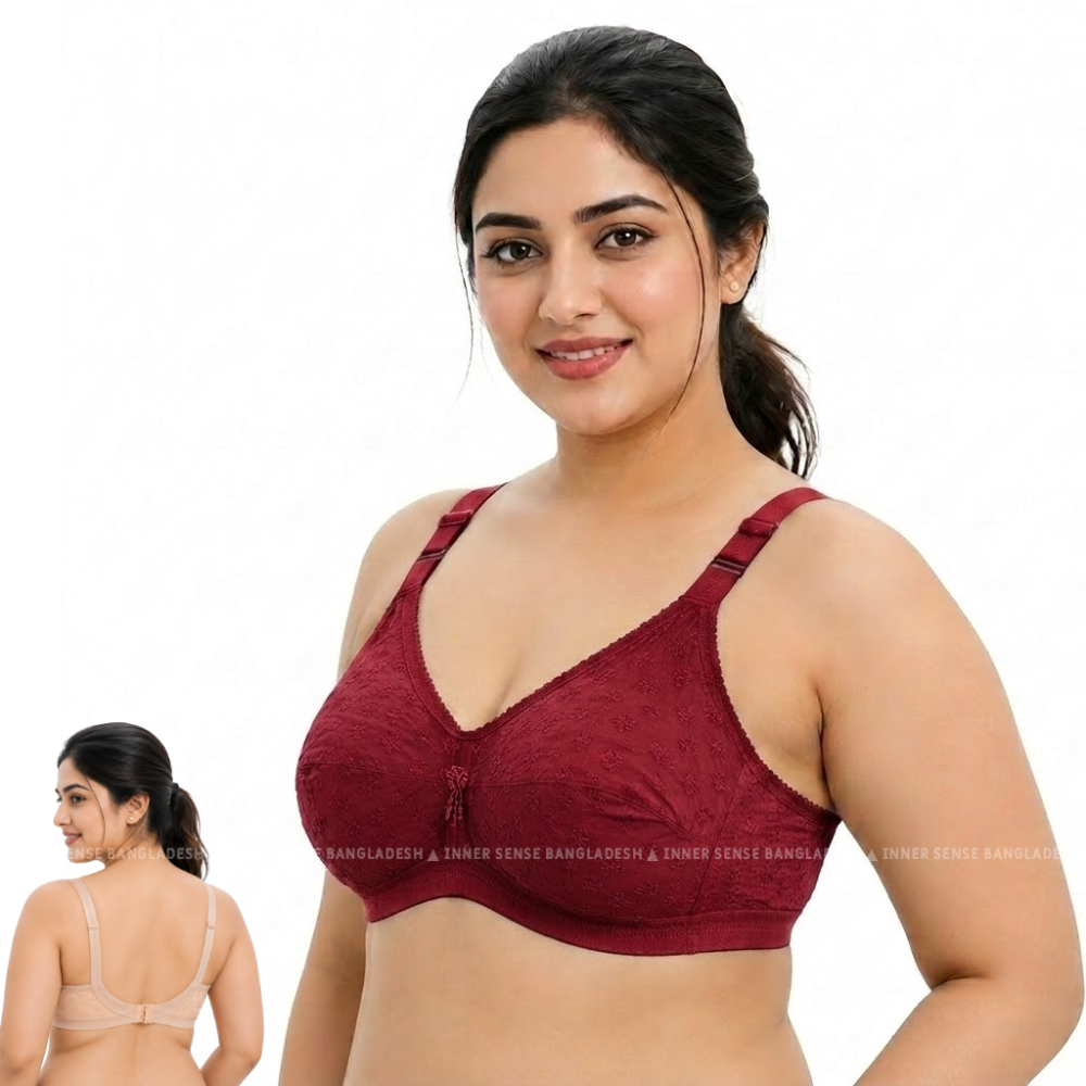 LikeMe ASHA Chicken Bra (2 Hook Edition) | Cotton Fabric | Full Cup Comfort | Everyday Support | KB260703A187