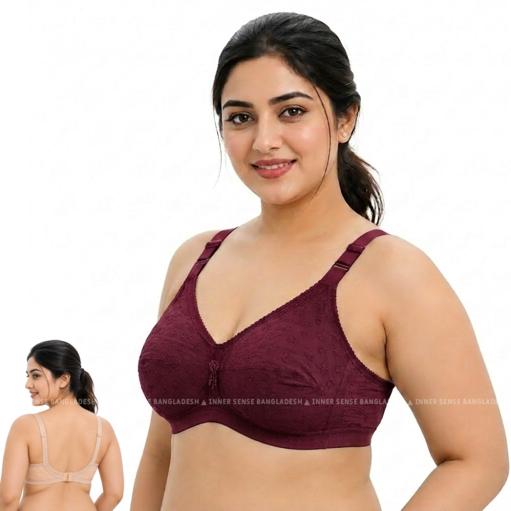 LikeMe ASHA Chicken Bra (2 Hook Edition) | Cotton Fabric | Full Cup Comfort | Everyday Support | KB260703A187