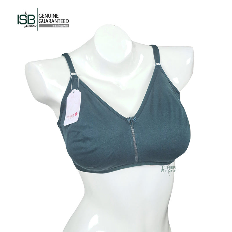 Floret Katrina Seamless Cotton-Blend | Daily USE BRA | T-Shirt Bra | Non-Wired | Non-Padded | Medium Coverage | Indian Imported | ISB Approved Genuine Guaranteed | IB2508055823