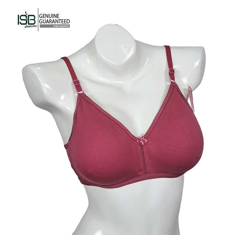Floret Katrina Seamless Cotton-Blend | Daily USE BRA | T-Shirt Bra | Non-Wired | Non-Padded | Medium Coverage | Indian Imported | ISB Approved Genuine Guaranteed | IB2508055823