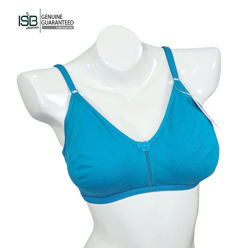 Floret Katrina Seamless Cotton-Blend | Daily USE BRA | T-Shirt Bra | Non-Wired | Non-Padded | Medium Coverage | Indian Imported | ISB Approved Genuine Guaranteed | IB2508055823