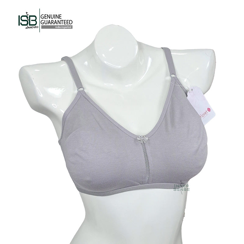 Floret Katrina Seamless Cotton-Blend | Daily USE BRA | T-Shirt Bra | Non-Wired | Non-Padded | Medium Coverage | Indian Imported | ISB Approved Genuine Guaranteed | IB2508055823