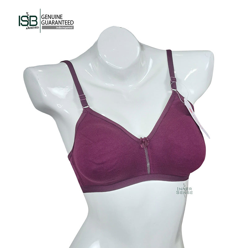 Floret Katrina Seamless Cotton-Blend | Daily USE BRA | T-Shirt Bra | Non-Wired | Non-Padded | Medium Coverage | Indian Imported | ISB Approved Genuine Guaranteed | IB2508055823