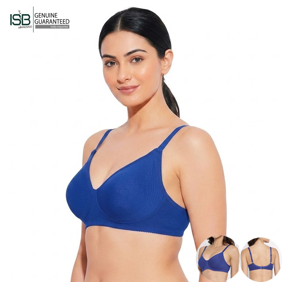 Guddi JOLLY Fabcool Encircled Side Support Shaper, Non-Wired Non Padded High Coverage Everyday Bra | 2 HOOK | Indian Imported | ISB Approved Genuine Guaranteed | IB260501A096