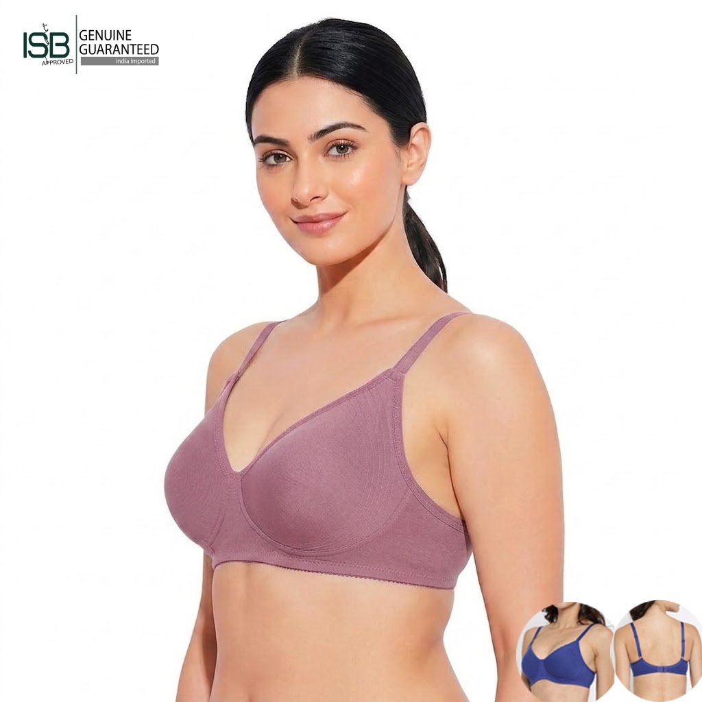 Guddi JOLLY Fabcool Encircled Side Support Shaper, Non-Wired Non Padded High Coverage Everyday Bra | 2 HOOK | Indian Imported | ISB Approved Genuine Guaranteed | IB260501A096