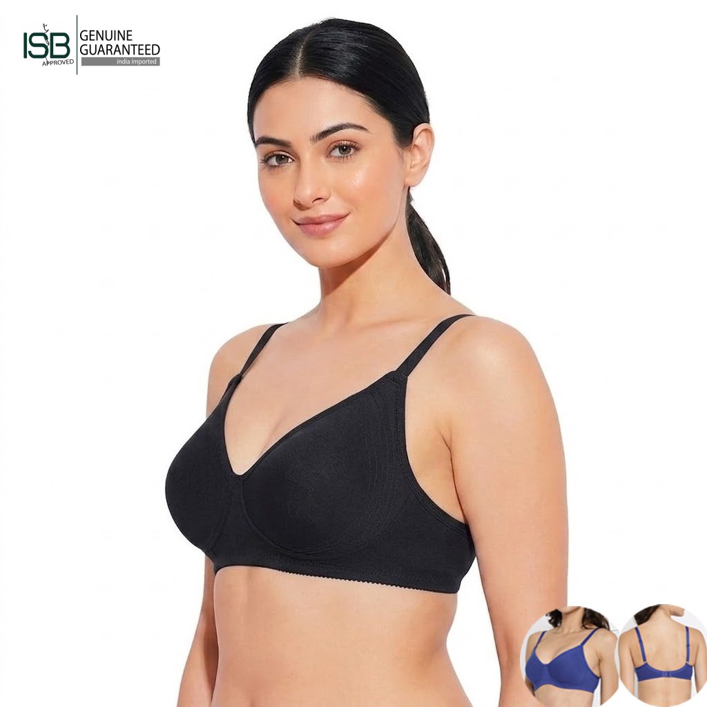 Guddi JOLLY Fabcool Encircled Side Support Shaper, Non-Wired Non Padded High Coverage Everyday Bra | 2 HOOK | Indian Imported | ISB Approved Genuine Guaranteed | IB260501A096