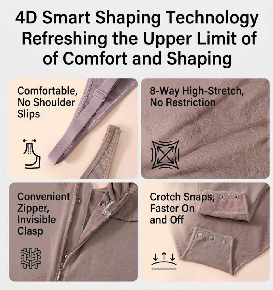 Waist-Cinching Corset Shapewear (Zipper Closure Edition) | Tummy Control | Bust Support | Hip Enhancing Fit | Full Body Shaper | ISHR260619A157