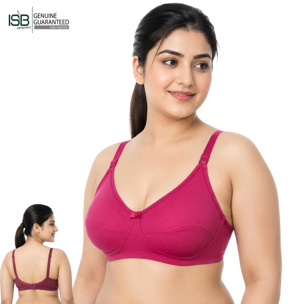 GUDDI FOURWAY BRA (Cup C) 4-Way Stretch Support | Indian Imported | Firm Shape &amp; Daily Comfort | Indian Imported | ISB Approved Genuine Guaranteed | IB260221992