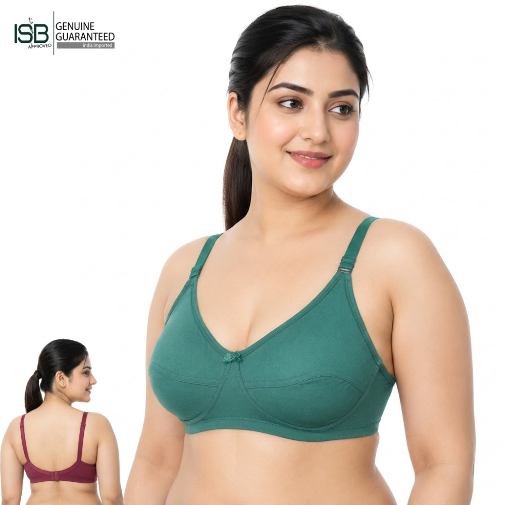 GUDDI FOURWAY BRA (Cup C) 4-Way Stretch Support | Indian Imported | Firm Shape &amp; Daily Comfort | Indian Imported | ISB Approved Genuine Guaranteed | IB260221992