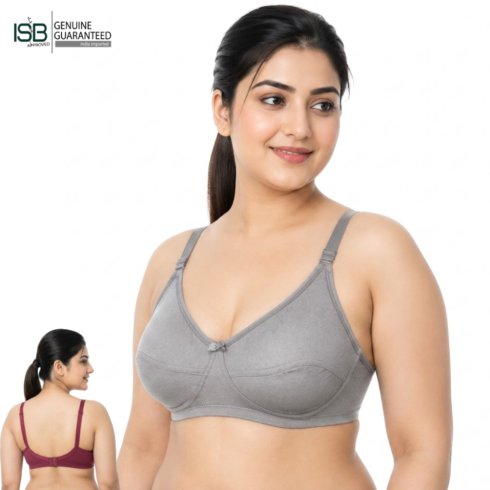 GUDDI FOURWAY BRA (Cup C) 4-Way Stretch Support | Indian Imported | Firm Shape &amp; Daily Comfort | Indian Imported | ISB Approved Genuine Guaranteed | IB260221992