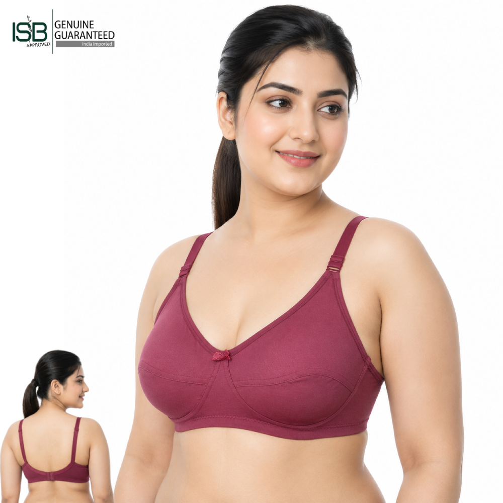 GUDDI FOURWAY BRA (Cup C) 4-Way Stretch Support | Indian Imported | Firm Shape &amp; Daily Comfort | Indian Imported | ISB Approved Genuine Guaranteed | IB260221992