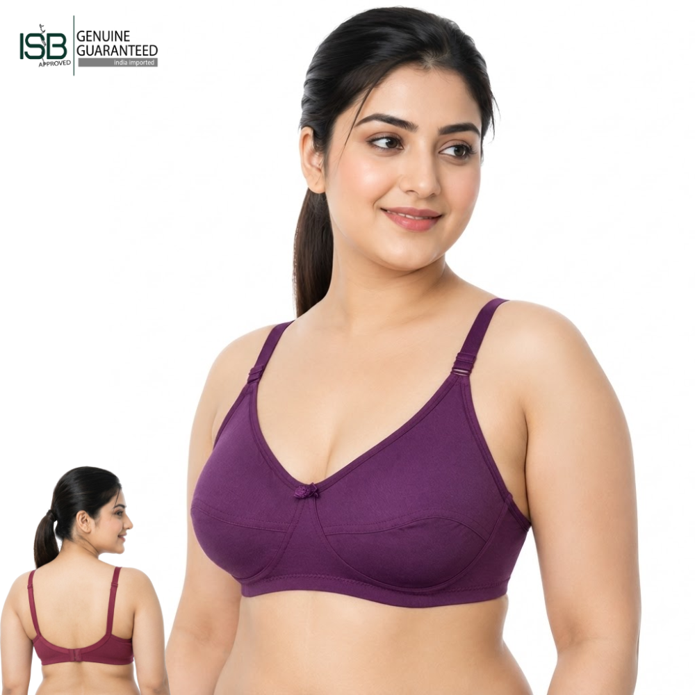 GUDDI FOURWAY BRA (Cup C) 4-Way Stretch Support | Indian Imported | Firm Shape &amp; Daily Comfort | Indian Imported | ISB Approved Genuine Guaranteed | IB260221992