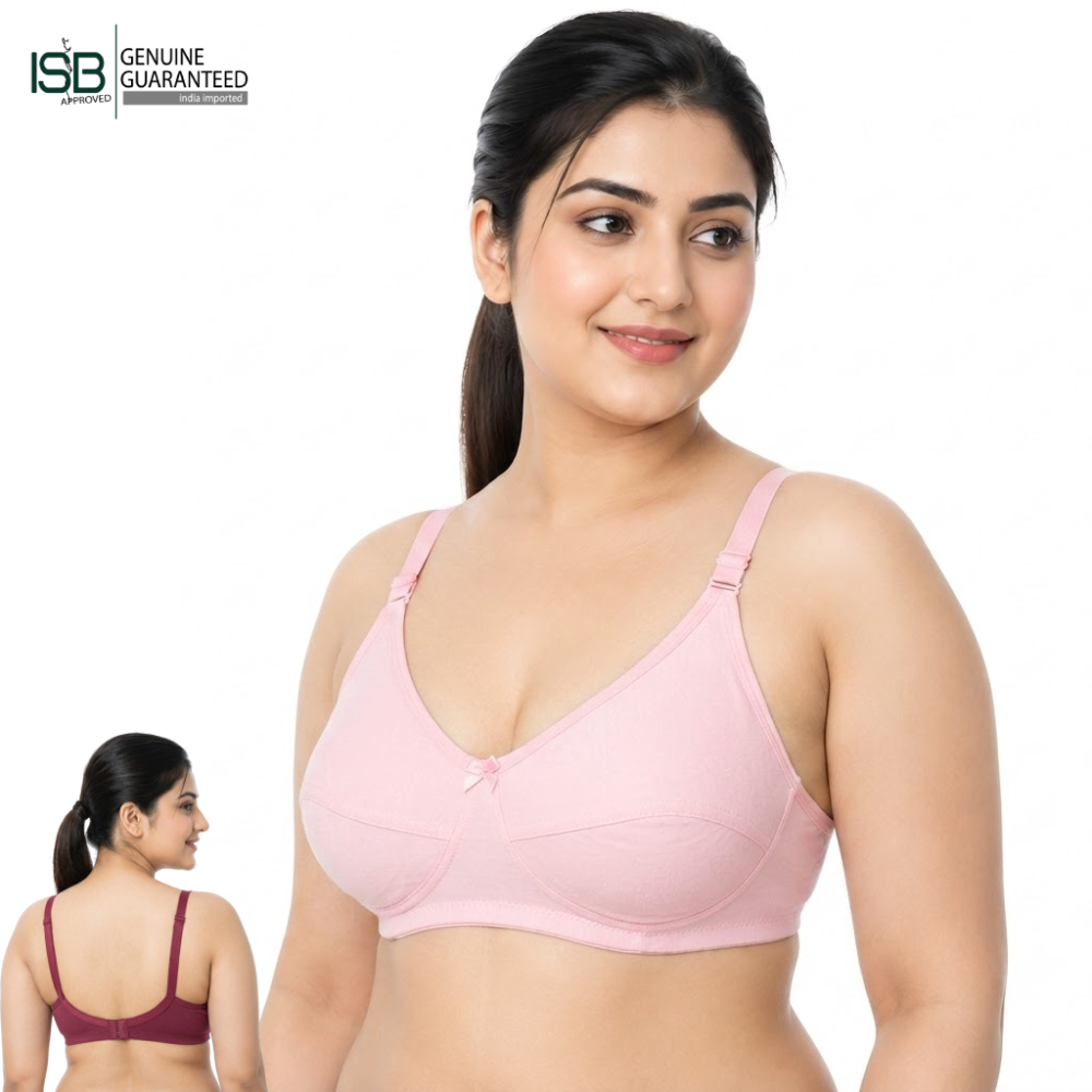 GUDDI FOURWAY BRA (Cup C) 4-Way Stretch Support | Indian Imported | Firm Shape &amp; Daily Comfort | Indian Imported | ISB Approved Genuine Guaranteed | IB260221992