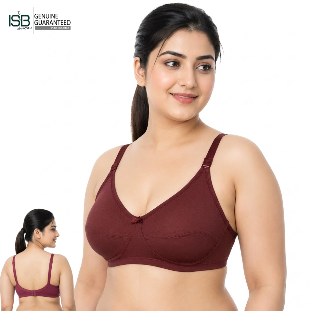 GUDDI FOURWAY BRA (Cup C) 4-Way Stretch Support | Indian Imported | Firm Shape &amp; Daily Comfort | Indian Imported | ISB Approved Genuine Guaranteed | IB260221992