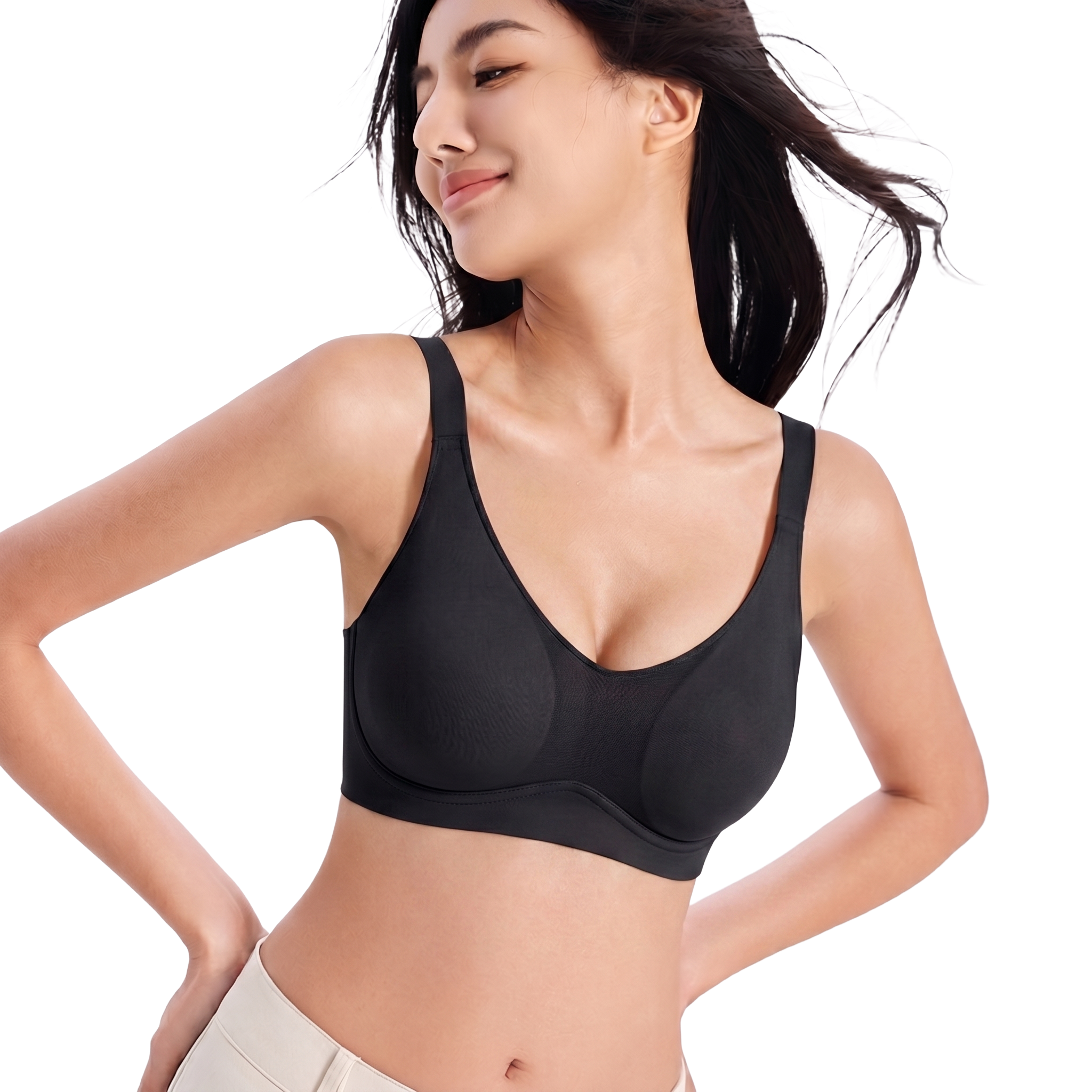ANIE Plus-Size Beautiful Back Bra (Summer Thin Edition) | Cup C&nbsp; D | 3 Hook Push-Up Lift | Side Support | Anti-Sagging Breathable Comfort | CB260428A088
