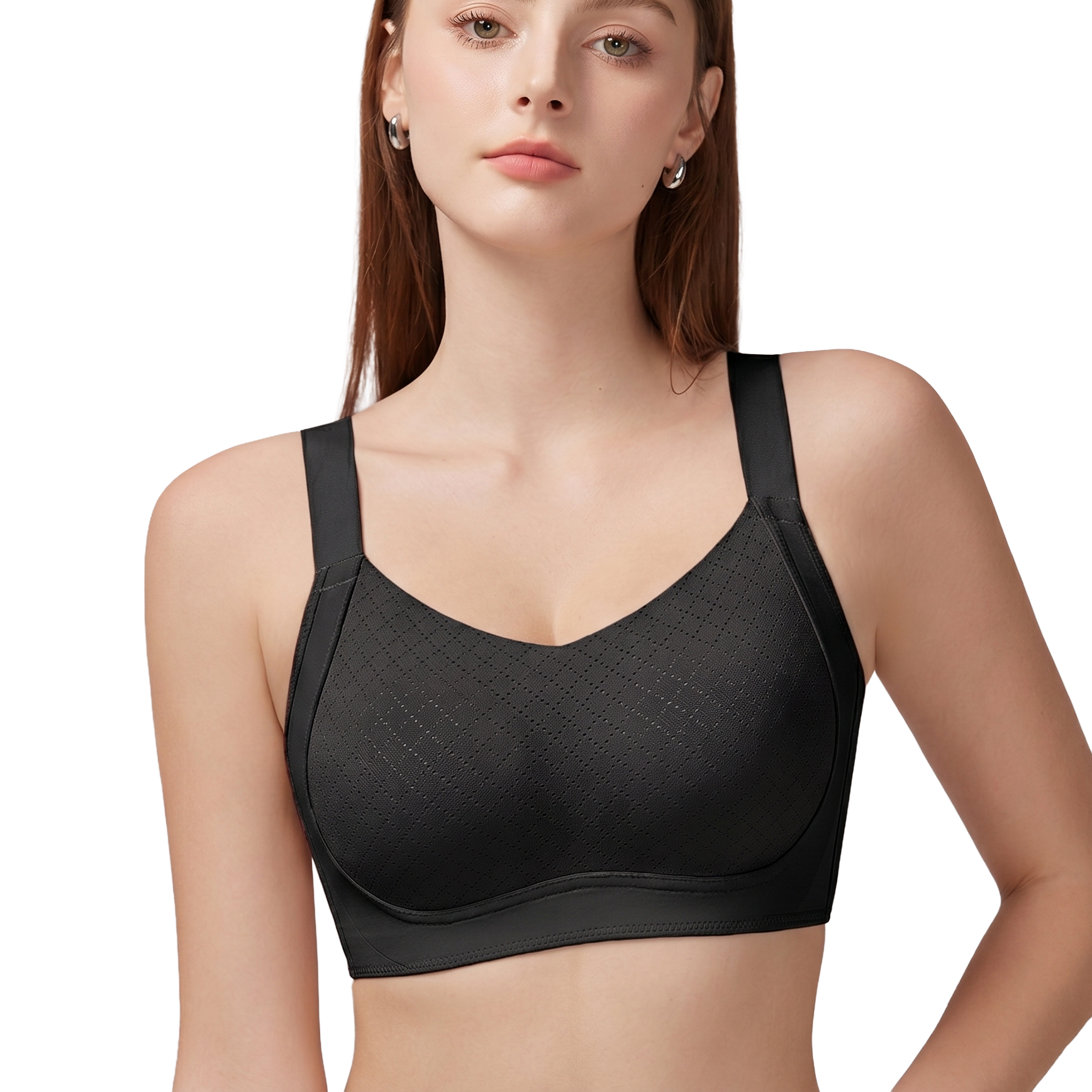 MEXO Seamless Full-Cover Glossy Bra (Wire-Free) | Cup C/D | 4 Hook Breathable Thin Design | Anti-Sagging Lift | Smooth Daily Comfort | CB260417A072