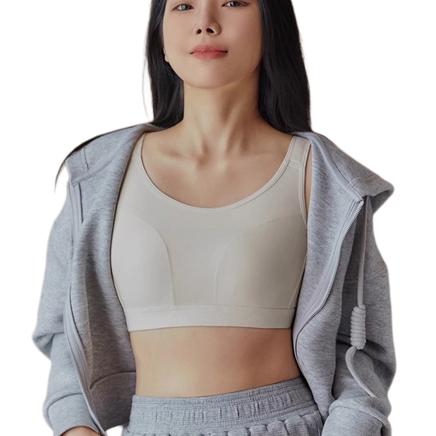 VIMA Shockproof Wire-Free Support Bra (Lightweight Edition) | Cup B/C | 4 Hook | Anti-Running Support | Adjustable Fit | Summer Light Comfort | CB260425A085