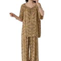 Cotton Silk Fairy Pajama Set (Two-Piece) Short Sleeve | Spring &amp; Summer Wear | Soft &amp; Elegant Daily Comfort | CLS260423A080
