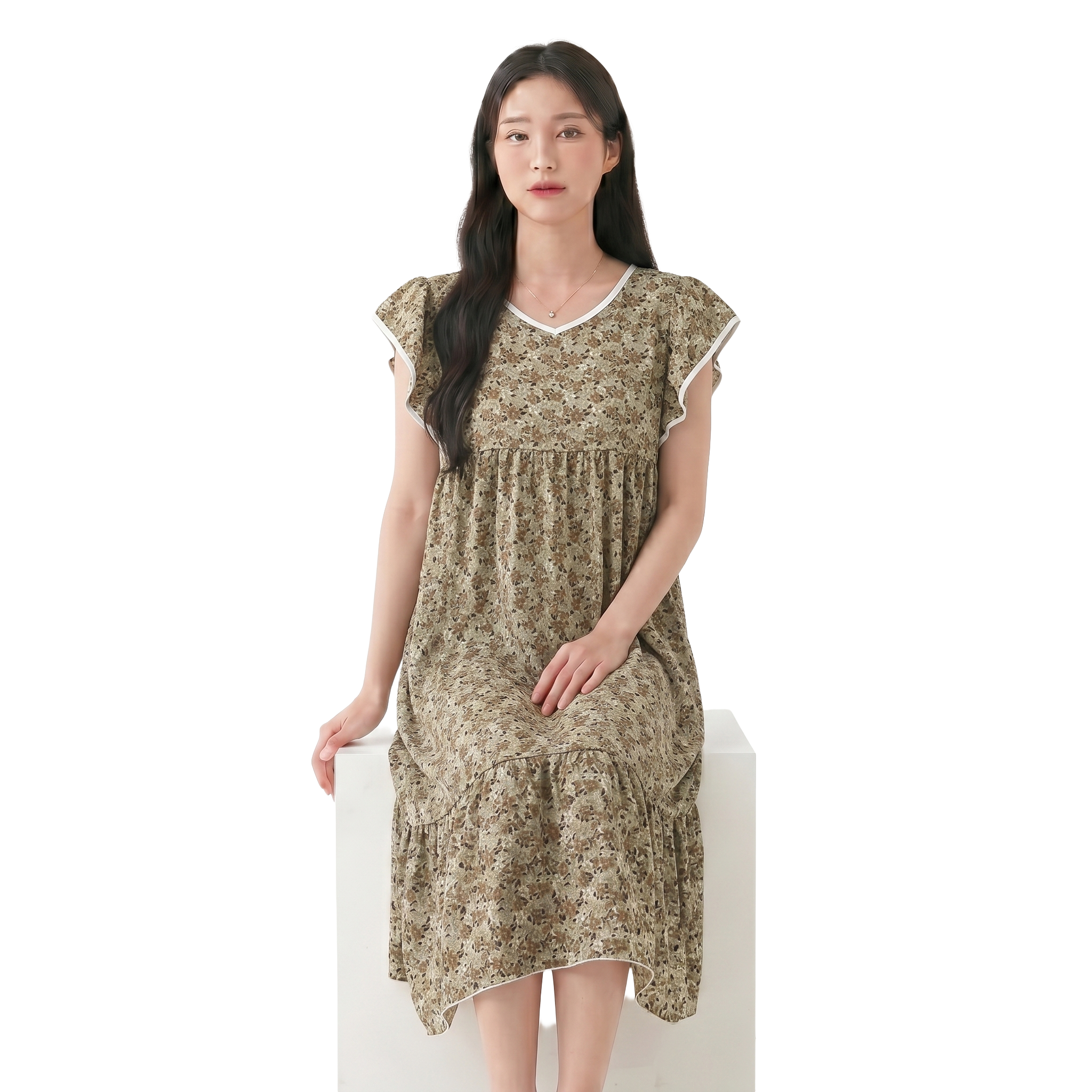 Cotton Silk Plus Size Dress (High-Grade Touch Edition) Short Sleeve | Loose Fit | Thin &amp; Breathable Summer Comfort | CLS260502A100