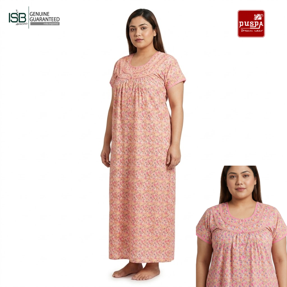 PUSPA Dream Wear Night Dress | Daily Comfort Use | MAXI Night Wear | Indian Imported | ISB Approved Genuine Guaranteed | ILS260730A257