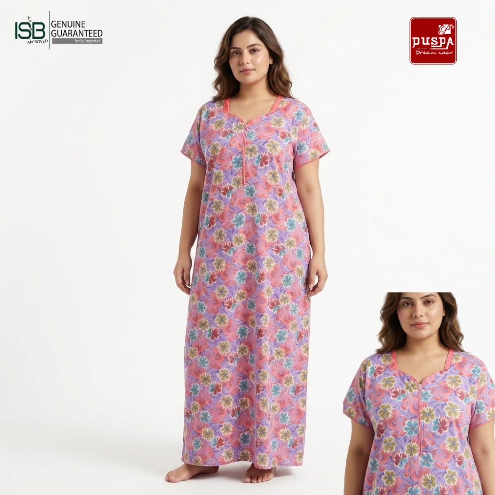 PUSPA Dream Wear Night Dress | Daily Comfort Use | MAXI Night Wear | Indian Imported | ISB Approved Genuine Guaranteed | ILS260730A257