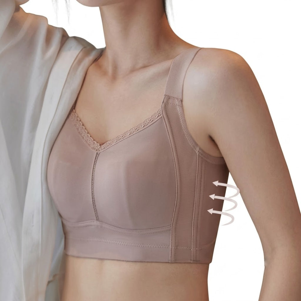LISMI Large Breast Gathering Full-Cup Bra (Premium Thin Edition) | Cup B/C/D | Anti-Sagging Lift | Side Breast Control | CB260624A166