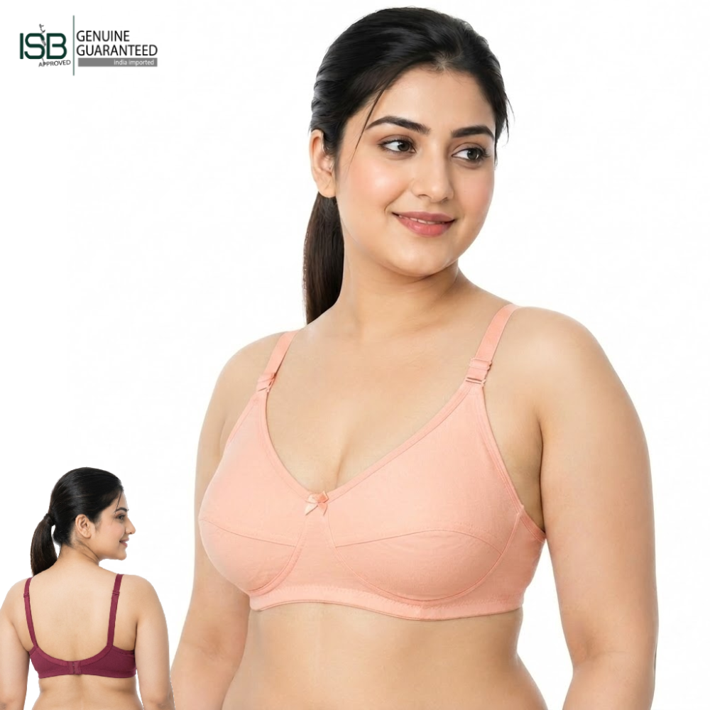 GUDDI FOURWAY BRA (Cup C) 4-Way Stretch Support | Indian Imported | Firm Shape &amp; Daily Comfort | Indian Imported | ISB Approved Genuine Guaranteed | IB260221992