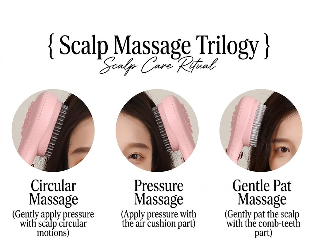 Retractable Comb with Air Cushion Massage Hairbrush | Anti-Static Magic Comb | One-Touch Self-Cleaning | Volumizing Air Cushion Brush | ISMT260805A269