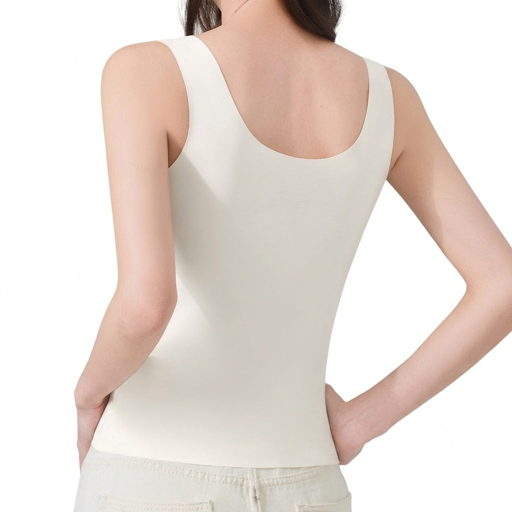 SYVA Camisole with Built-In Tank Top | Summer Comfort | Seamless Fixed Cup | Plus Size | Wire-Free Comfort |  Daily Wear | CT260802A263
