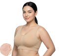 MUNA Plus-Size Ultra-Thin Bra | Large Bust Minimizing | Tank Top Style | ONE SIZE 40 IN 64 | Side Breast Gathering | Seamless Comfort | CT260818A307