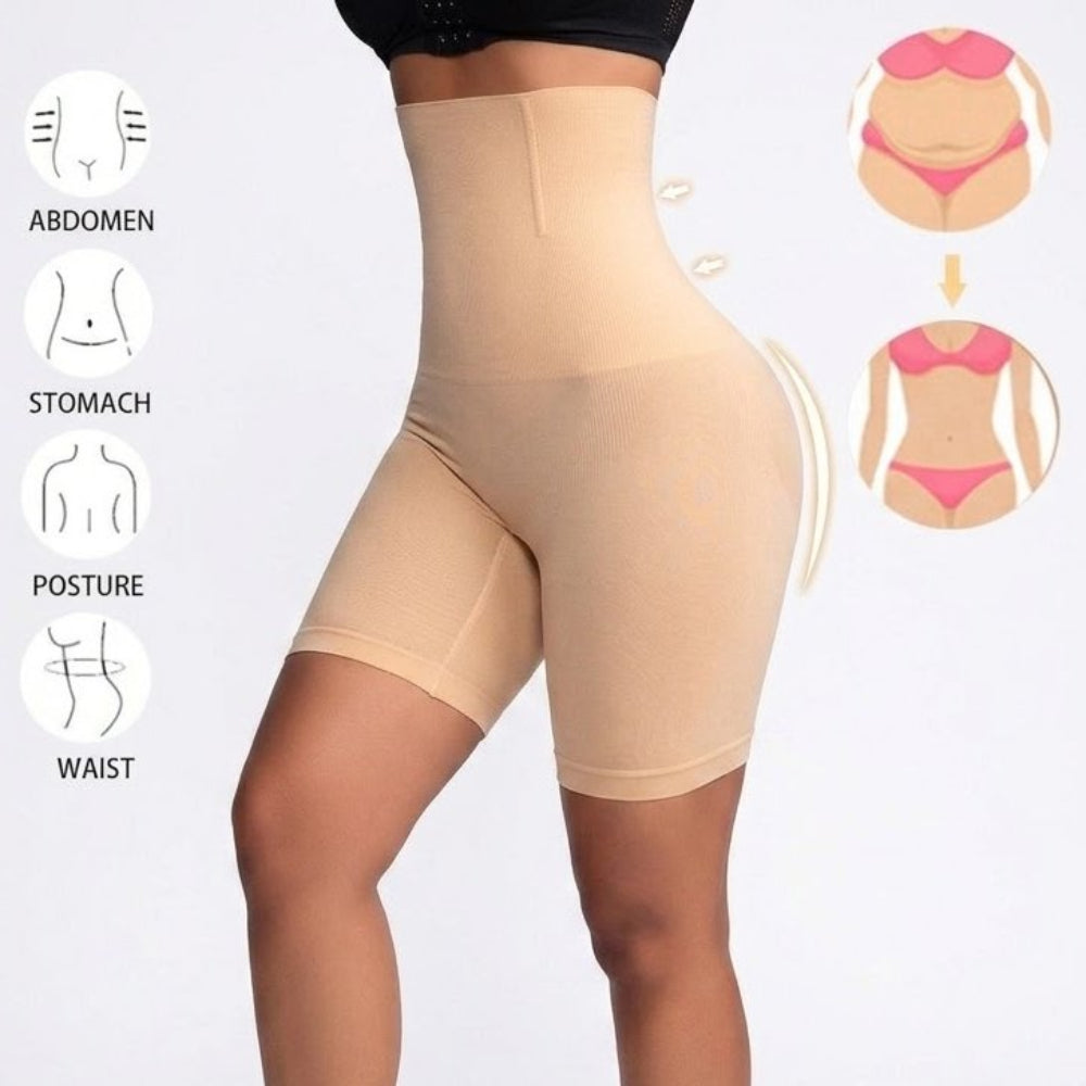 High-Waisted Tummy Control Shapewear Pant | Thigh Slimming Support | Seamless Body Shaping | Smooth Curve Fit | ISHR260619A159