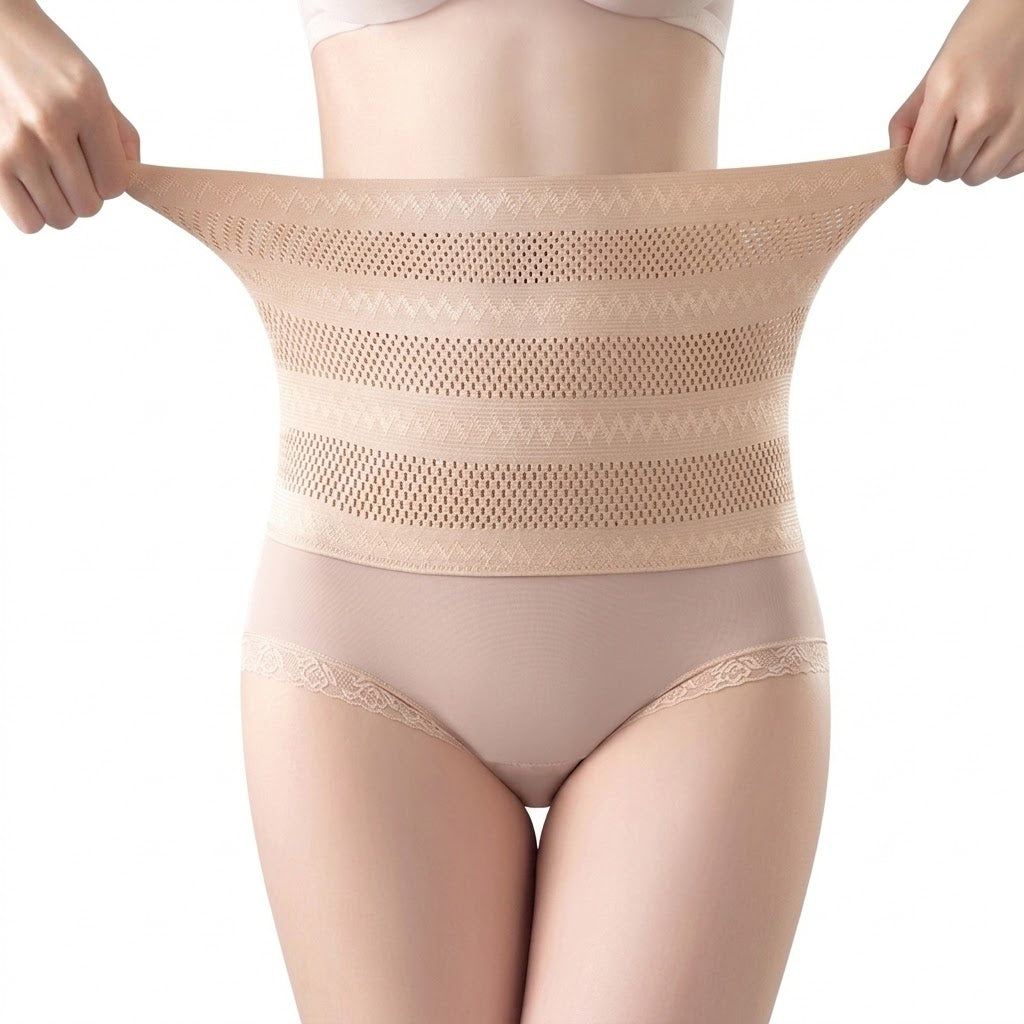 High-Waist Mesh Abdominal Shaping Pants | Breathable | Traceless | Hip-Lifting | Waist Shaping | ISHR260824A328