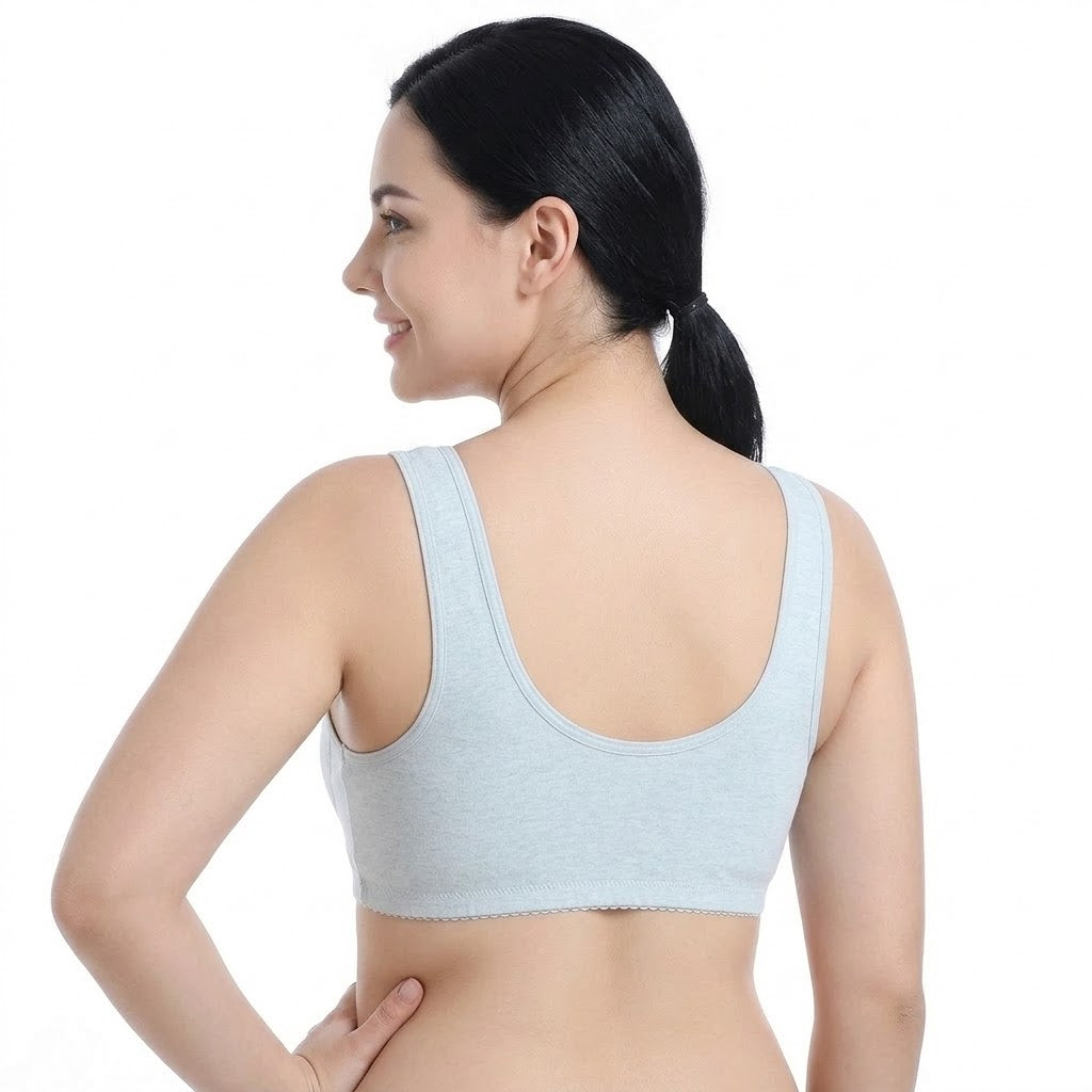 FELY Front-Opening Buckle Breathable Bra | Thin & Comfortable Wear | Nursing-Friendly Women’s Bra | CB260826A347