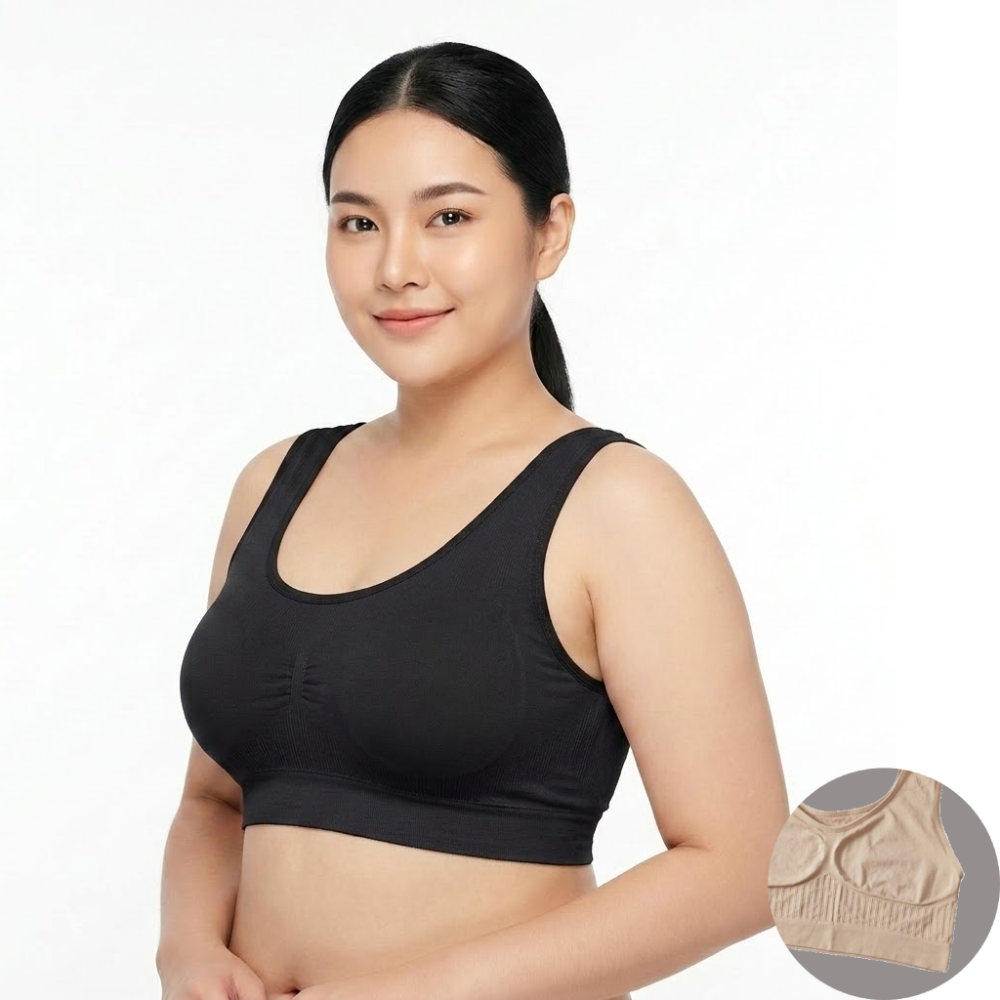 PAVI Skin Color Seamless Soft Comfortable Breathable Single-Layer Tank Top Bra Vest | CT251025824