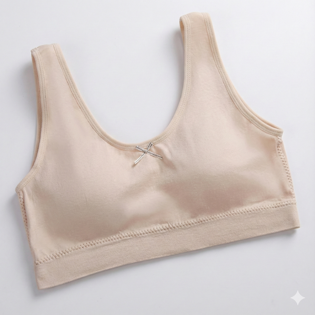 PINA Seamless U-Shaped Beautiful Back Tube Top Bra Wide Shoulder Straps | V-Neck | No Rims | Pure Color | Student-Friendly Sports Bra | China Imported | CT260101903
