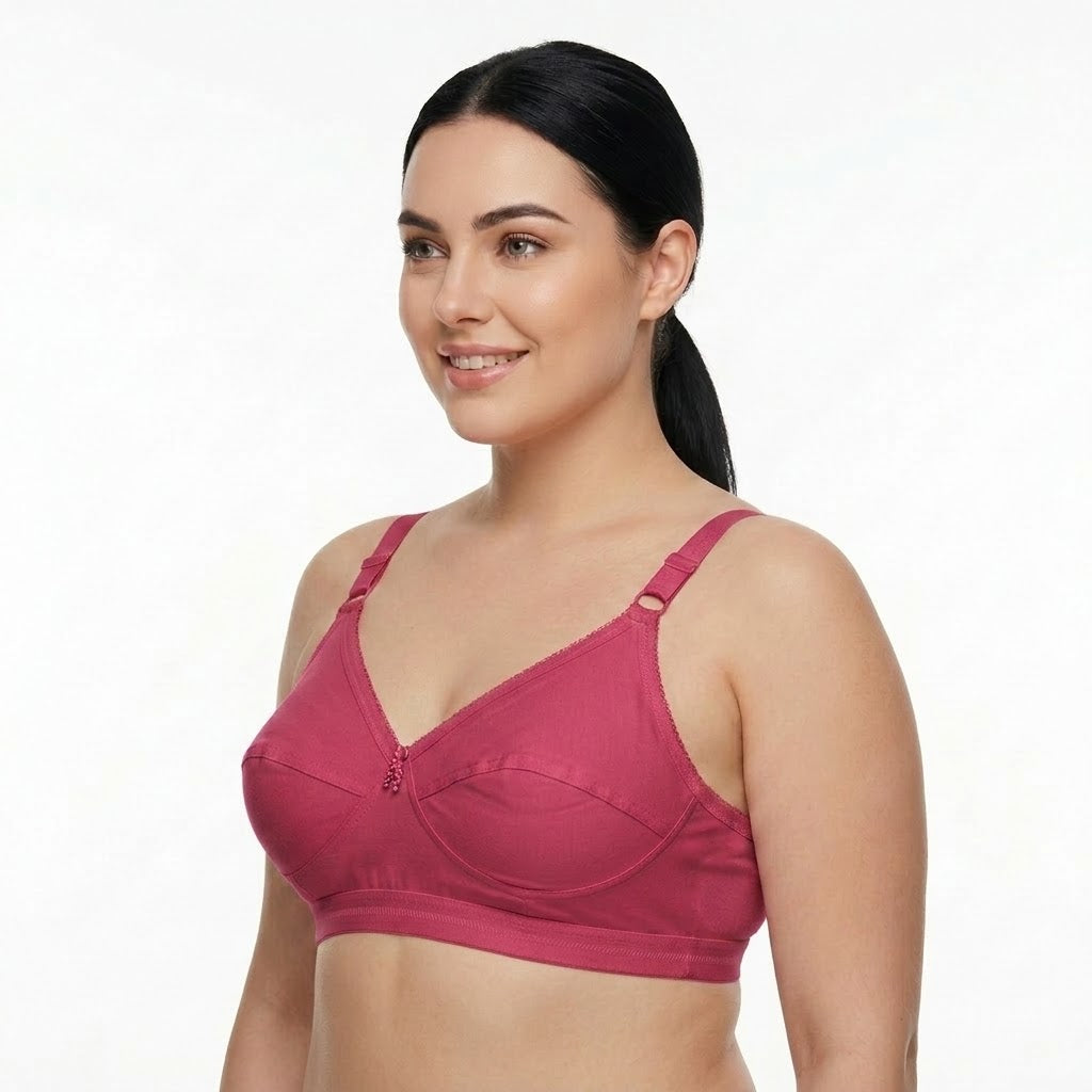 LikeMe Premium Stitch Bra (4 Hook) | Full Coverage | Minimizer Bra | Full Cup Comfort | Everyday Wear | KB24060901