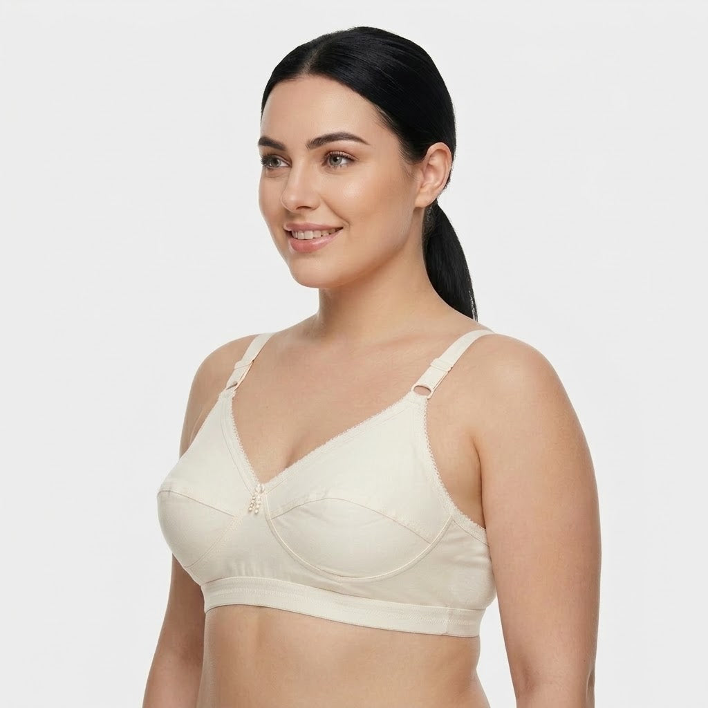 LikeMe Premium Stitch Bra (4 Hook) | Full Coverage | Minimizer Bra | Full Cup Comfort | Everyday Wear | KB24060901
