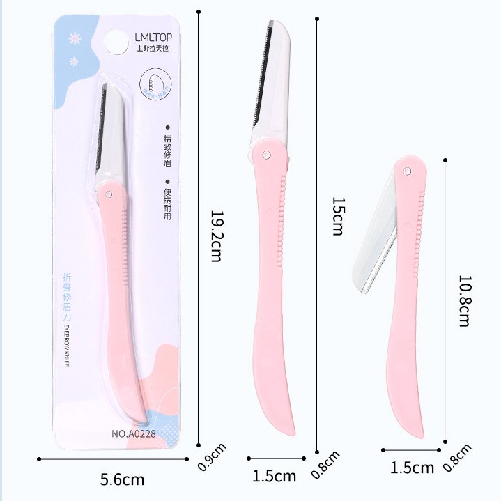 Hair Remover Folding Eyebrow Trimmer | Stainless Steel | Creative Eyebrow Shaper | Portable Facial Hair Remover | ISMT260822A324