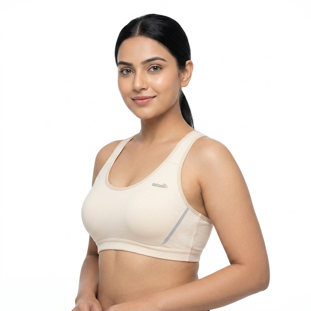 HUMA Shockproof Running Vest Tank Top | Fixed Cup | Sports & Running Bra | Comfortable Support | CT260825A337