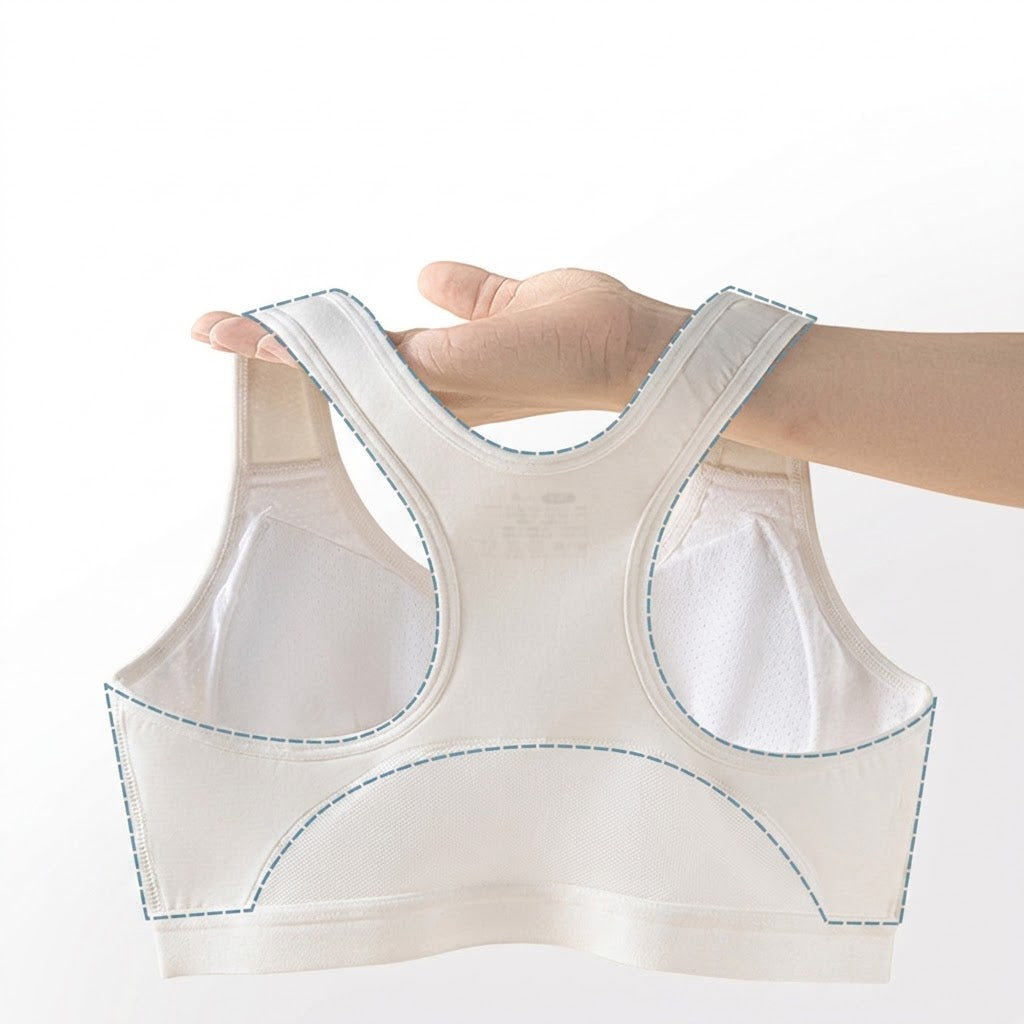 HUMA Shockproof Running Vest Tank Top | Fixed Cup | Sports & Running Bra | Comfortable Support | CT260825A337