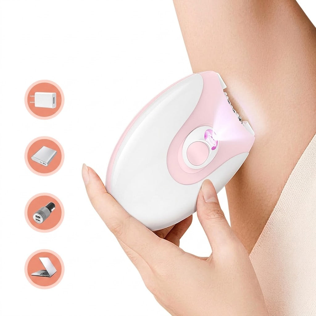 Portable USB Rechargeable Hair Removal Device | Smart Electric Hair Remover with Light | Women’s Personal Grooming Device | ISMT260824A336