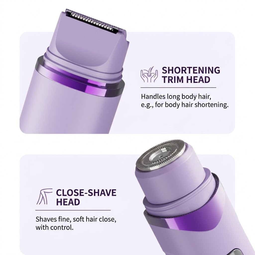 Electric Double-Head Hair Trimmer | Portable Body Shaver | Private & Underarm Hair Trimmer | Hair Grooming Device | ISMT260819A312