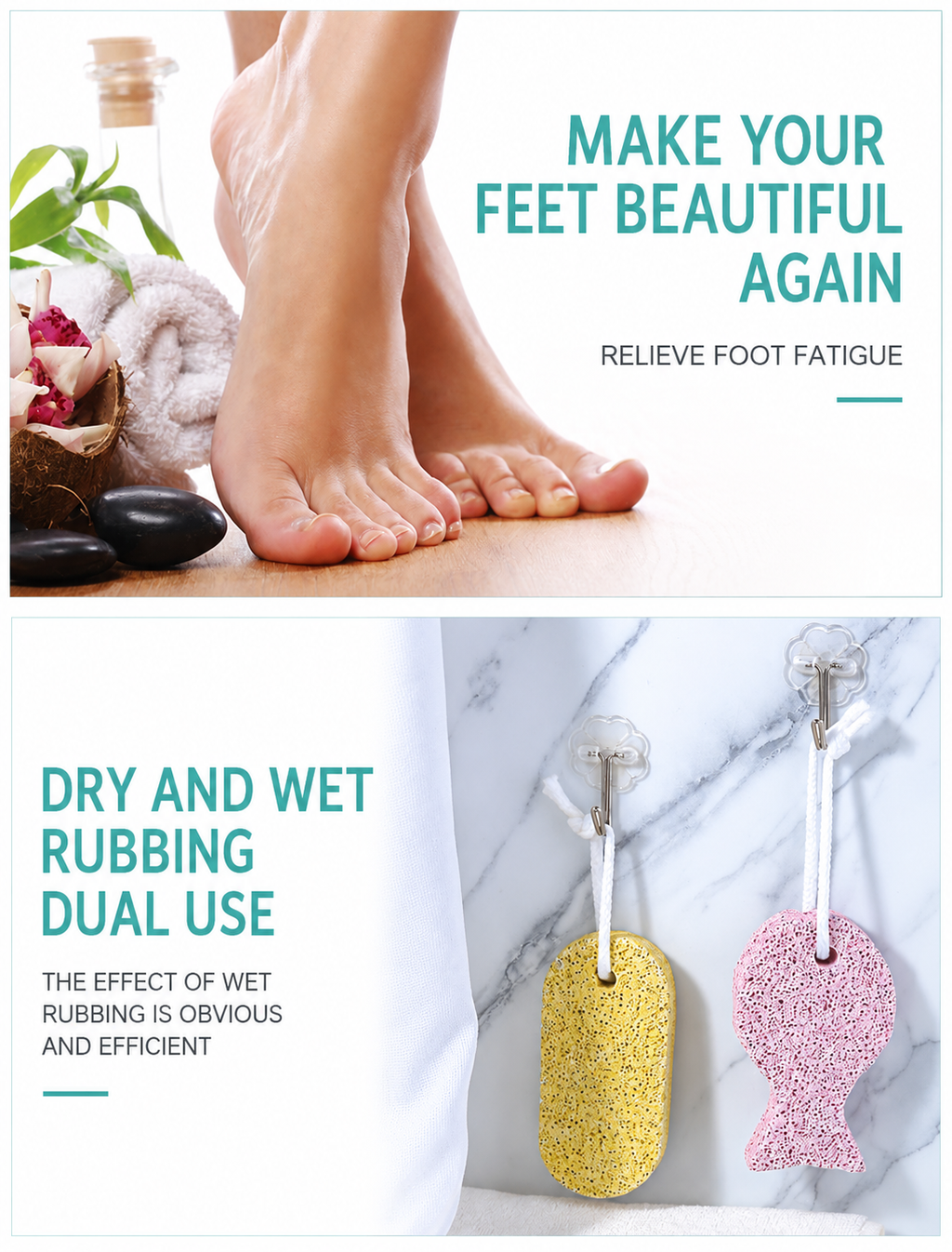 Ramila Volcanic Stone Double-Sided Foot File | Heel Grinder | Dead Skin Remover | Pedicure Foot Care Tool | ISMT260722A215