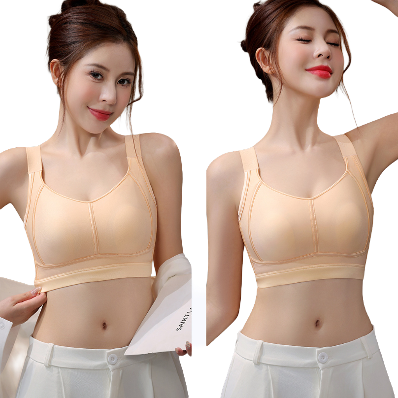 EYNA Seamless Full-Cup Support Bra (Large Size Edition) | Cup D | 4 Hook  Thin Adjustable Design | Breast-Retracting | Anti-Sagging Comfort | CB260510A118