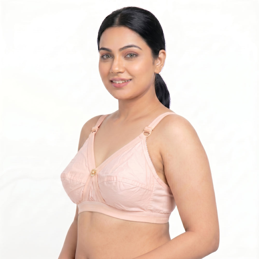 Like Me 518 Cross Bra | 4 Hook | Cup C | Comfortable Daily Use Bra | Everyday Wear | Supportive Cross Design | KB20091102