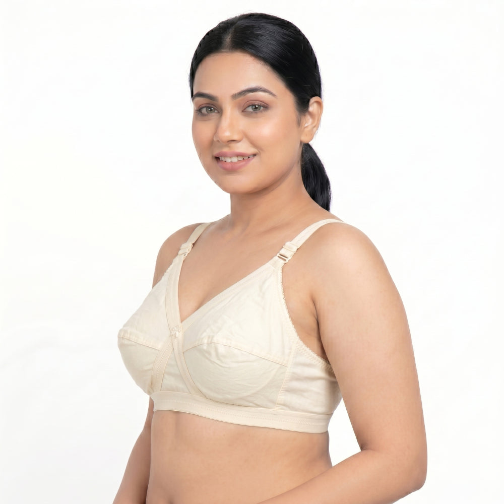 Like Me 518 Cross Bra | 4 Hook | Cup C | Comfortable Daily Use Bra | Everyday Wear | Supportive Cross Design | KB20091102