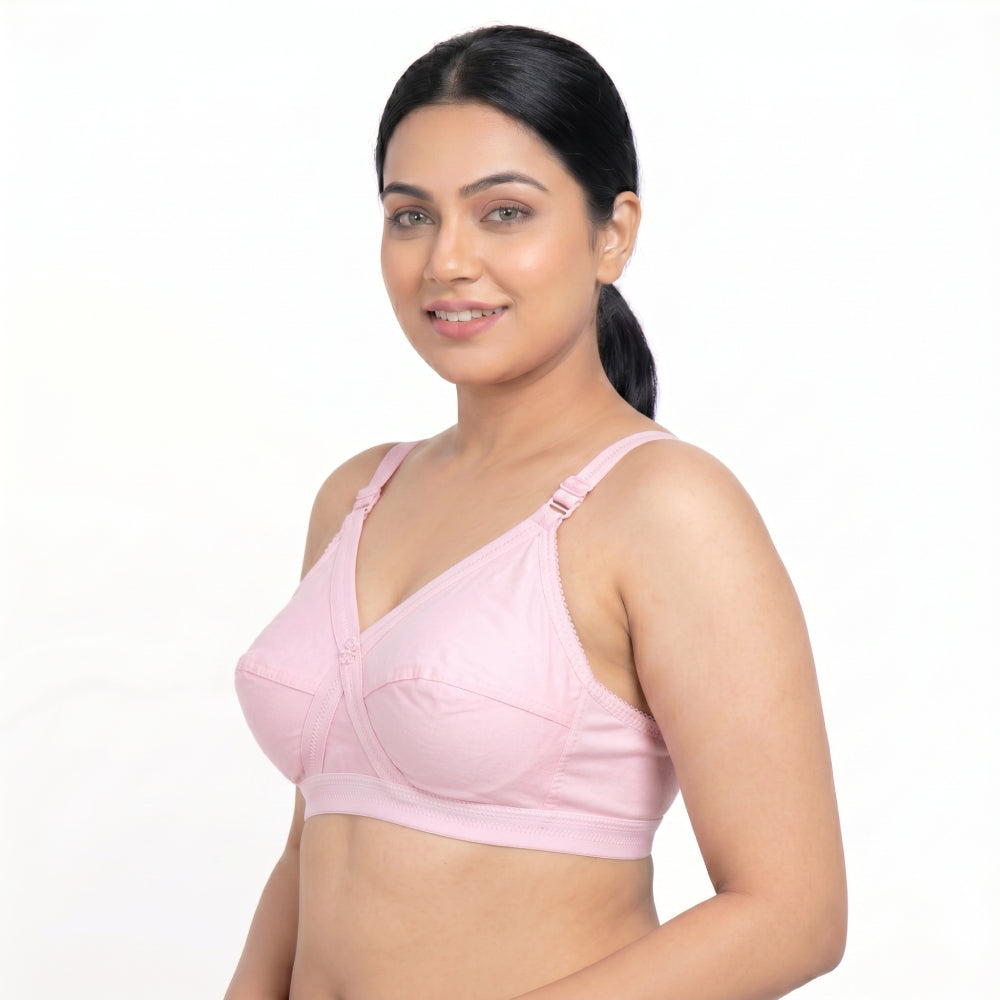 Like Me 518 Cross Bra | 4 Hook | Cup C | Comfortable Daily Use Bra | Everyday Wear | Supportive Cross Design | KB20091102