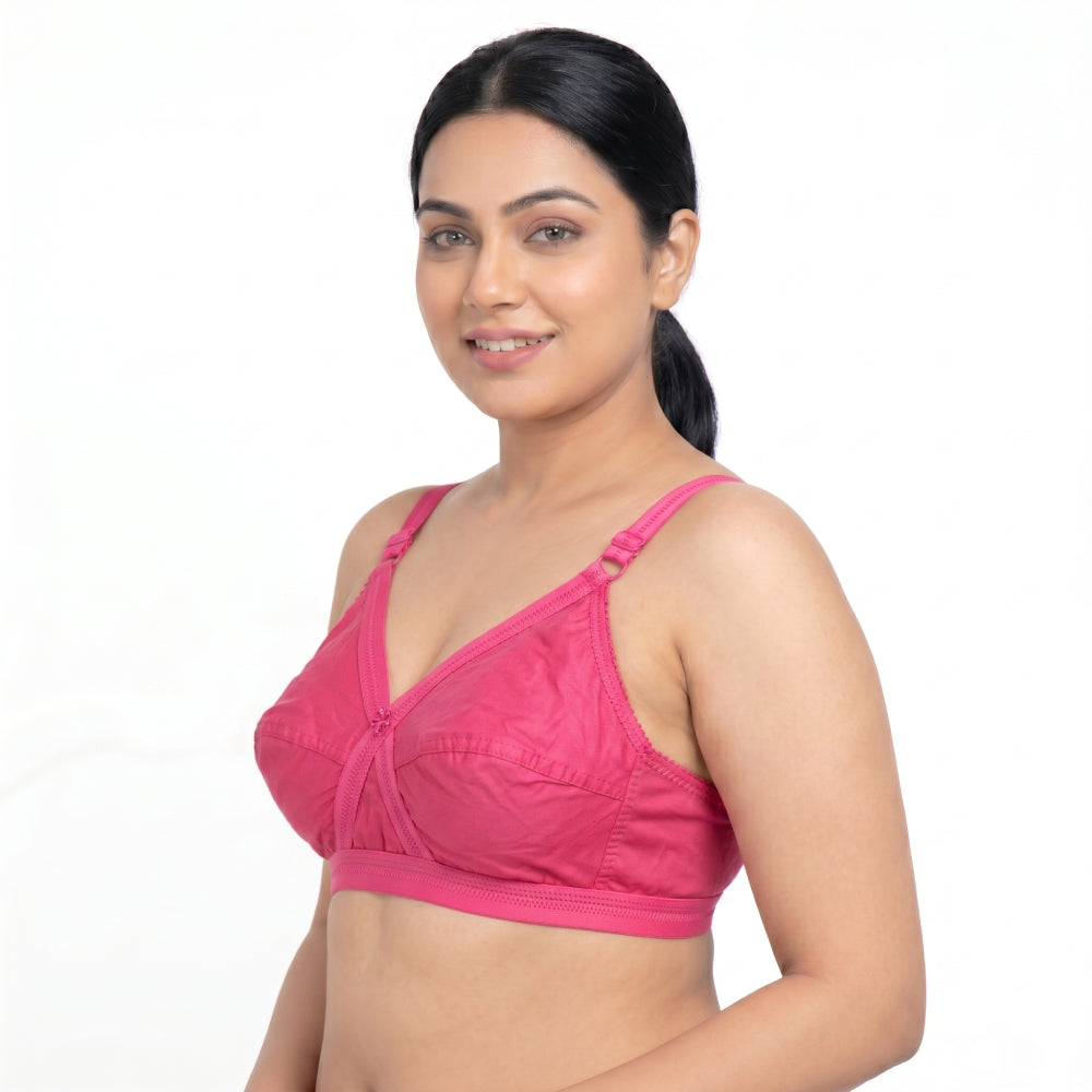 Like Me 518 Cross Bra | 4 Hook | Cup C | Comfortable Daily Use Bra | Everyday Wear | Supportive Cross Design | KB20091102